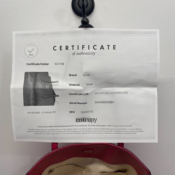 Gucci - Fuchsia Pebble Leather Medium Swing Tote - Picture 9 of 9